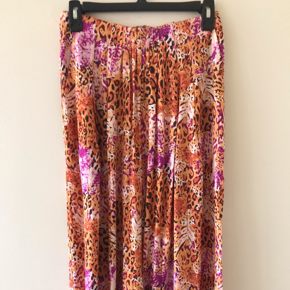 Umgee Cheetah Print Boho Wide Leg Palazzo Pants, NWT - Picture 8 of 16